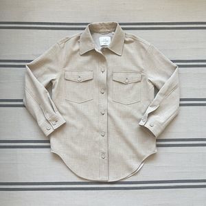 Aritzia Wilfred The Ganna Beige Shacket Oversized Jacket M (Matching Pants Avail